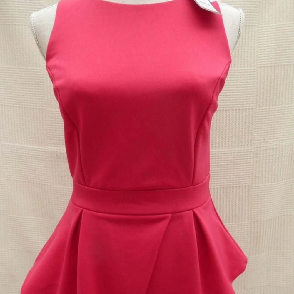 New Look Lost Society pink peplum waist dress Size 10 - Picture 2 of 6